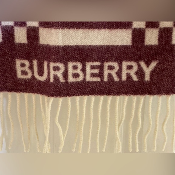 Burberry OMBRE CASHMERE CHECK JACQUARD SCARF 79”x 18” MADE IN ITALY VGC! - Picture 10 of 13